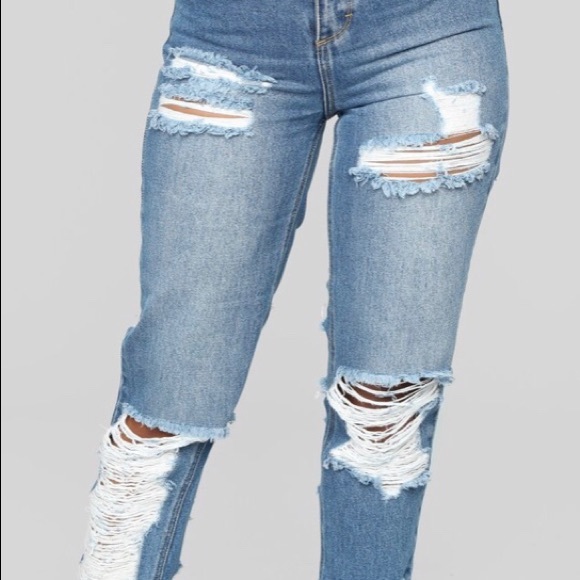 jeans ripped in the back fashion nova